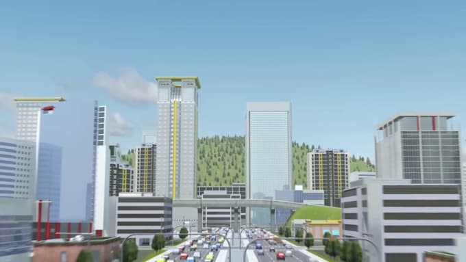 create 3d carbon capture green tech and industrial animation