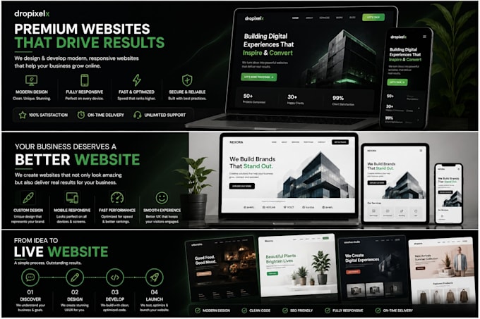 build a custom responsive website or web app