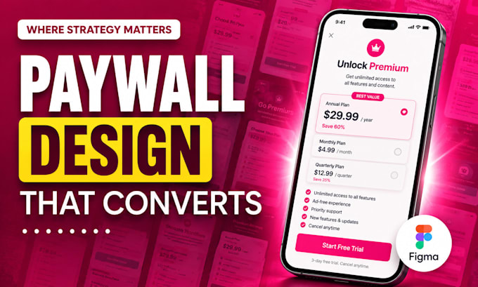 design a high converting app paywall with monetization strategy