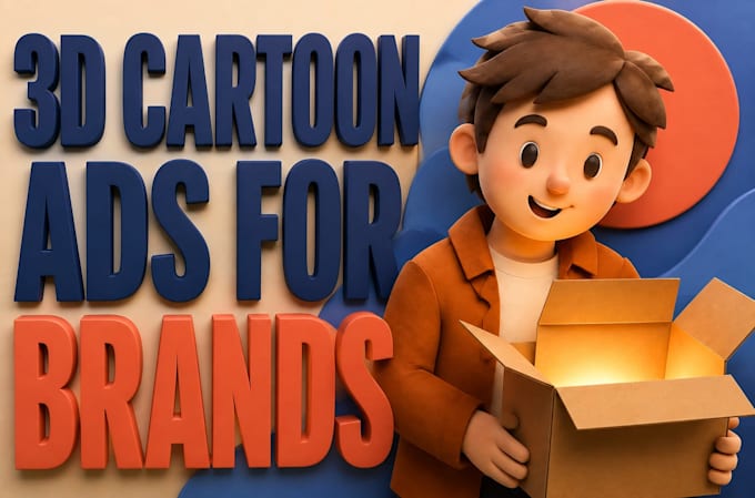 create a 3d cartoon style video ad for your brand