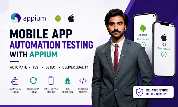 perform appium automation testing mobile app QA testing