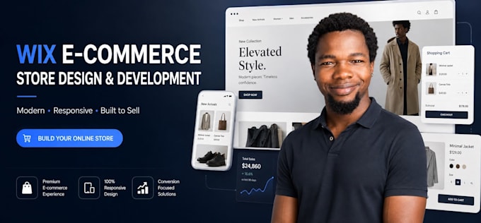 design and develop a professional wix ecommerce store