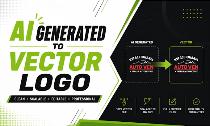 vectorize, trace and recreate your ai generated logo