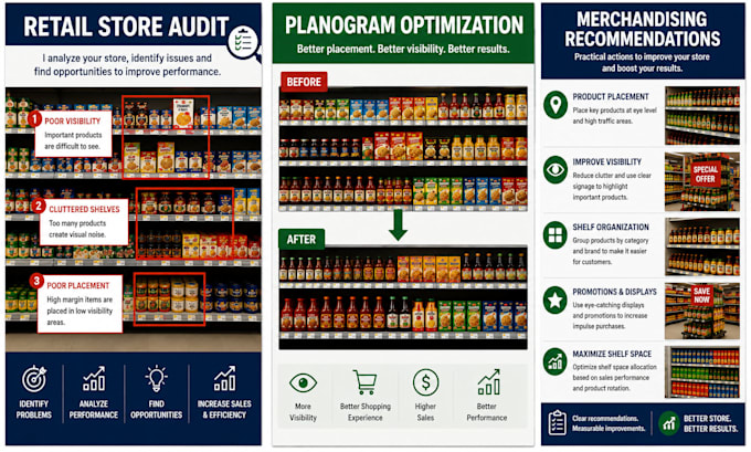 audit your retail store merchandising and planogram