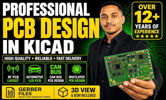 do pcb design, rf pcb layout, automotive led pcb, can bus pcb in kicad pcb