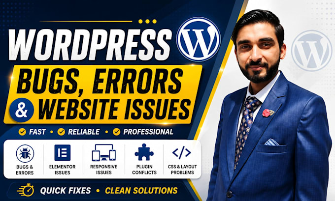 fix wordpress bugs, errors and website issues
