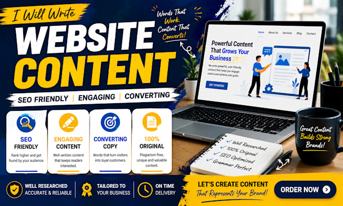 write SEO website content, website copy and landing page copy