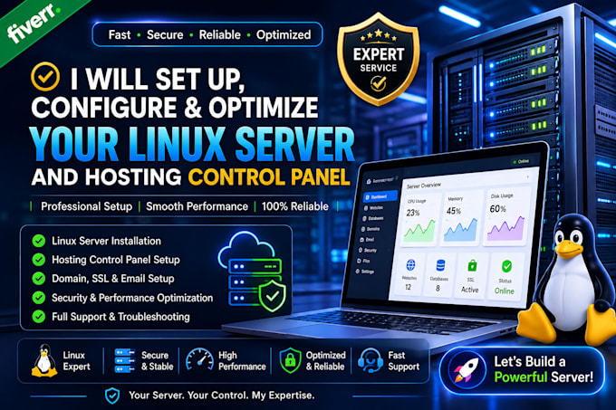install, configure, and optimize your linux server and hosting control panel