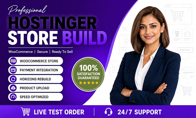 build hostinger horizons website, hostinger website builder woocommerce store