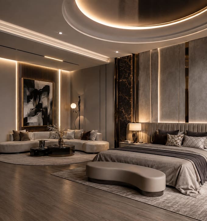 create modern interior design and photorealistic 3d renders