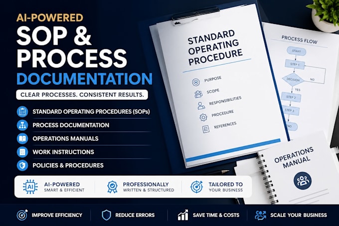 create ai powered sops, process documentation and operations manuals
