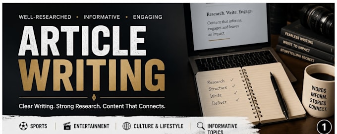write informative and engaging articles for your website