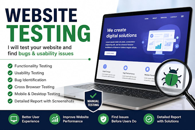 professionally test your website for bug usability issues