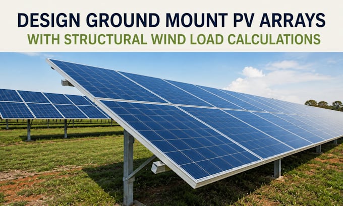 design ground mount pv arrays with structural wind load calculations