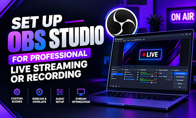 setup obs studio for streaming on twitch, youtube or kick