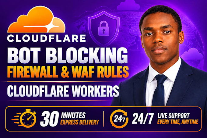 setup cloudflare waf firewall bot blocking and workers based on cloudflare infra