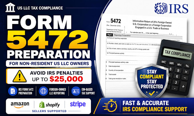 prepare irs form 5472 for non resident llc owners