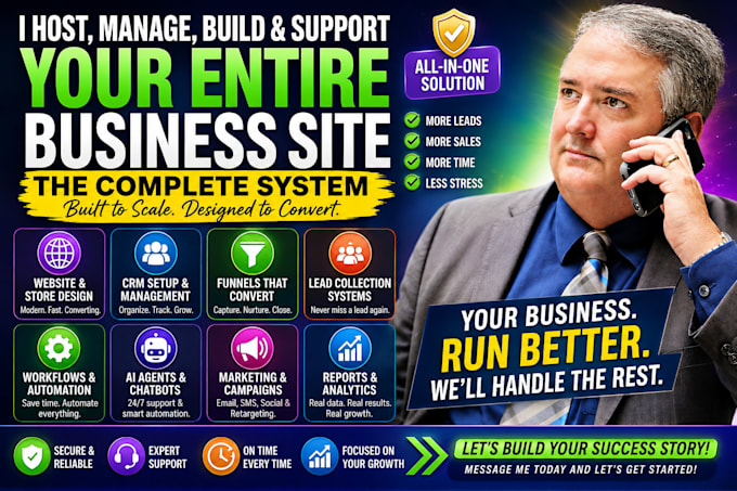 host, manage, build, support your complete gohighlevel site