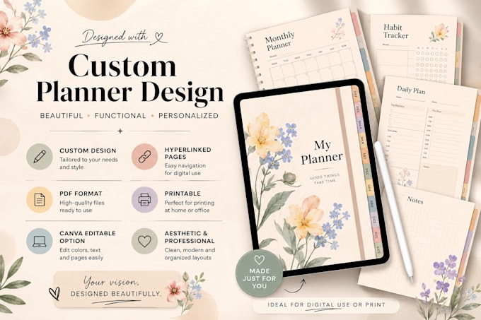 design custom digital planners and journals