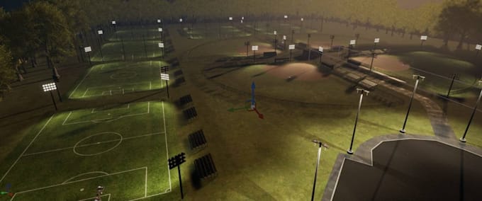 redesign 3d sport complex, gaming arenas, baseball field, stadium rendering, gym