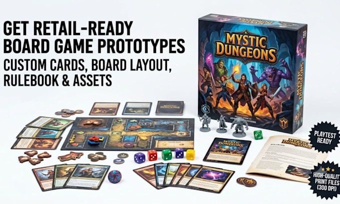 do board game design, tabletop game custom card game card box card game artwork