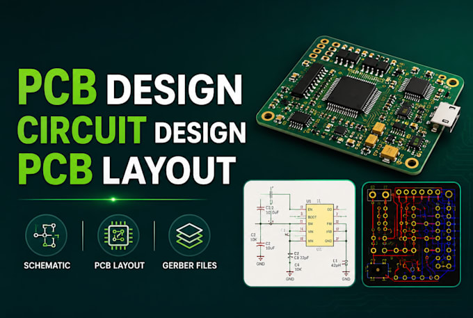 do program esp32, do schematic iot pcb layout esp32 pcb design, and gerber files