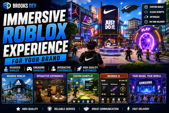 develop an immersive roblox experience for your brand