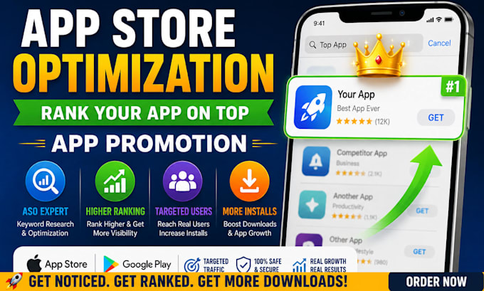 app store optimization rank your app on top app promotion mobile app promotion