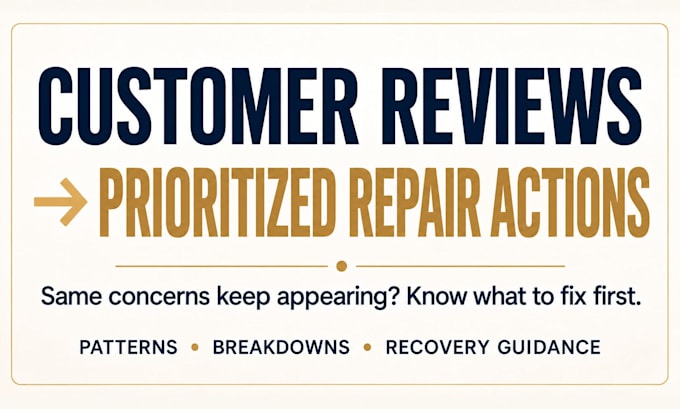 turn customer feedback into a prioritized repair plan