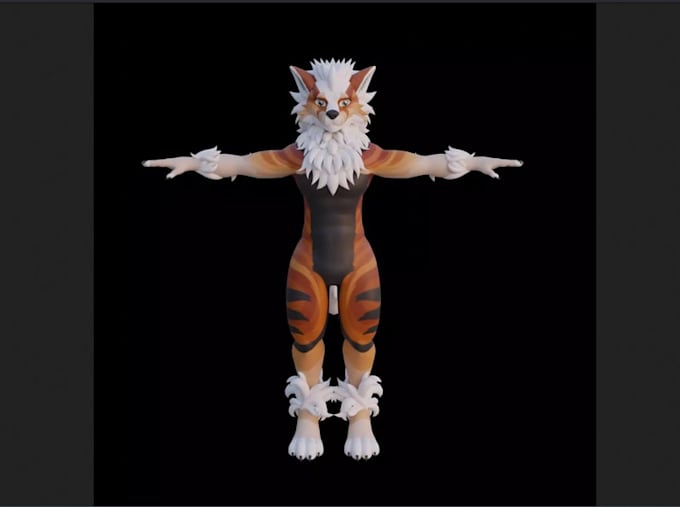 create a custom vrchat avatar, furry avatar, fursona or 3d character