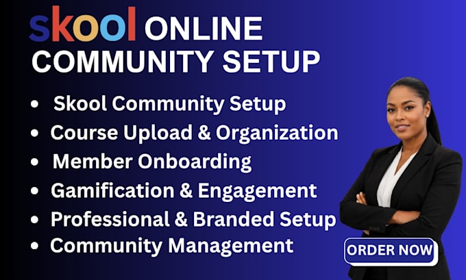 setup skool online community skool course creation skool community manager skool