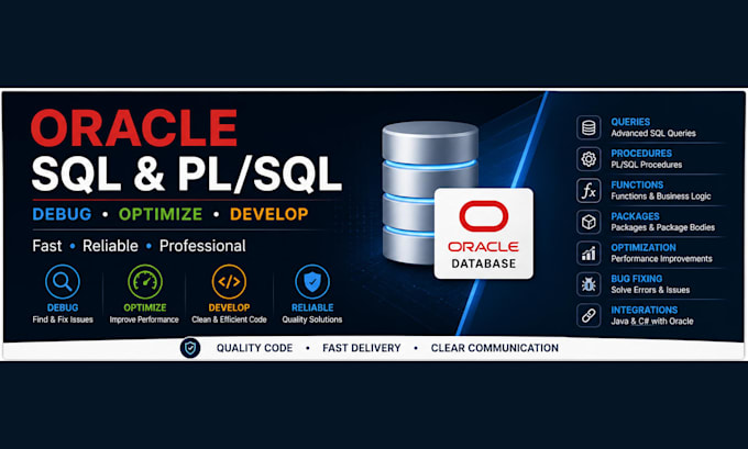 fix, debug and develop oracle sql and plsql