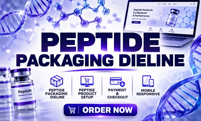 create peptide box dieline template product packaging supplement box fefco