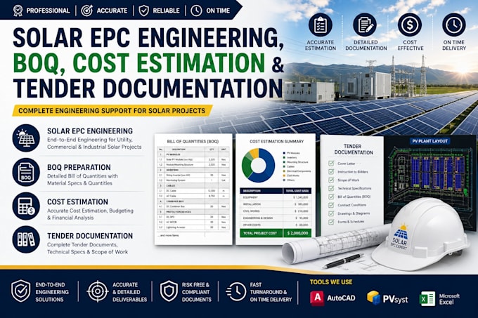 do solar epc, boq and tender documentation