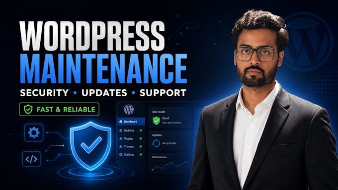 do wordpress website maintenance, updates, security and speed monthly