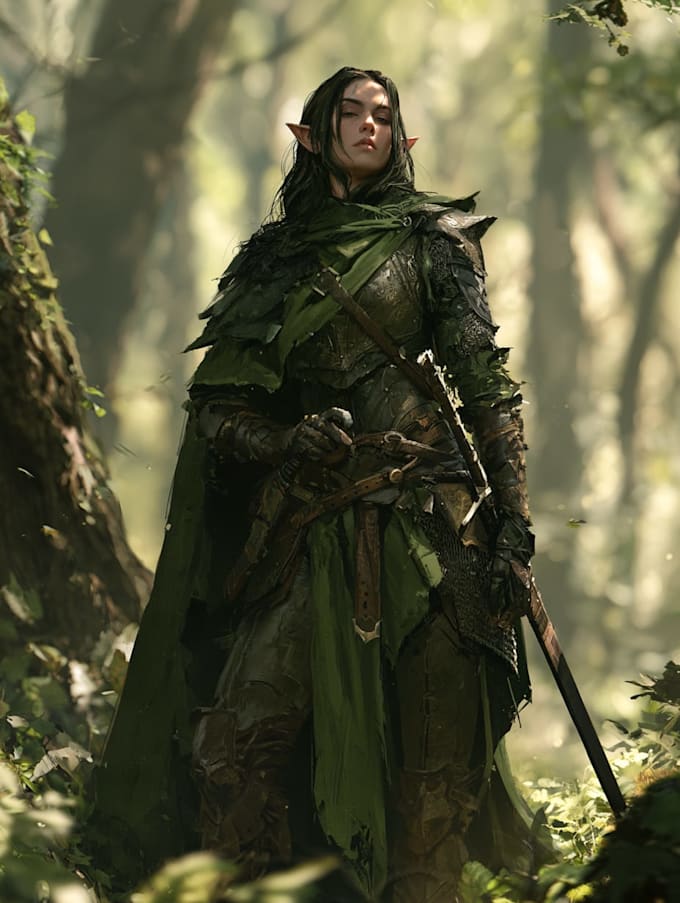 fantasy dnd character illustration