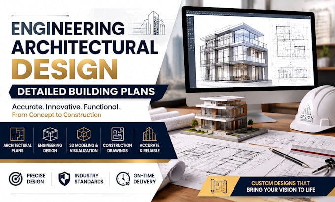 deliver engineering architectural design with detailed building plan