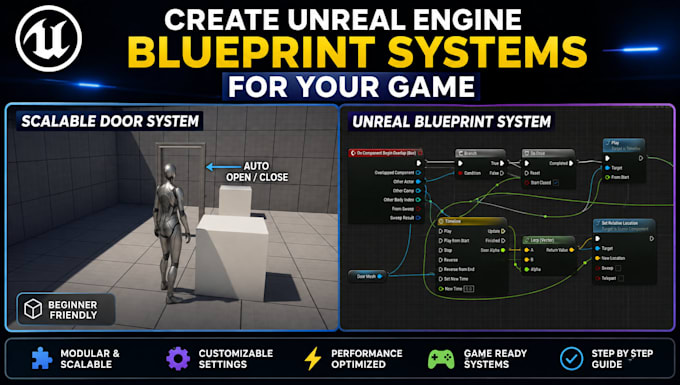 create unreal engine blueprint systems for your game