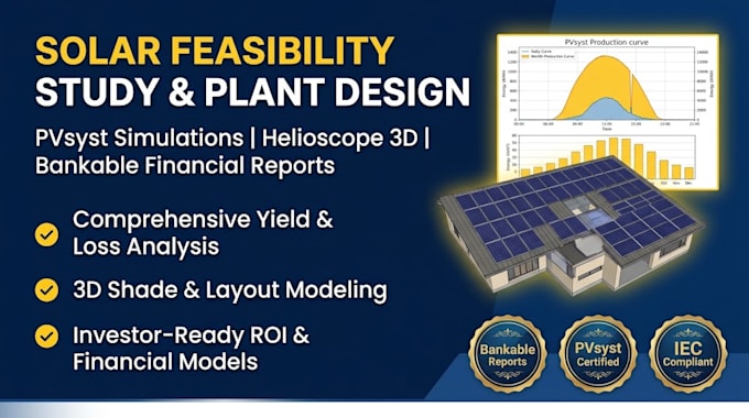 prepare solar feasibility study report and solar pv plant design