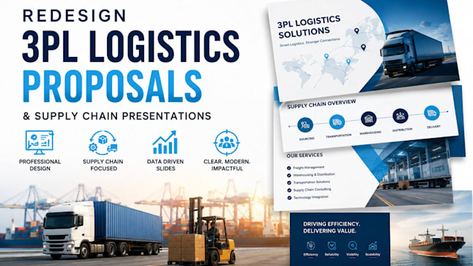 redesign 3pl logistics and supply chain presentation slides