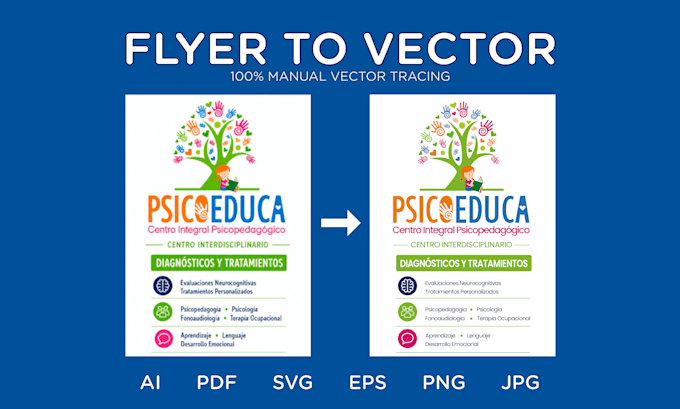 vectorize and recreate your flyer