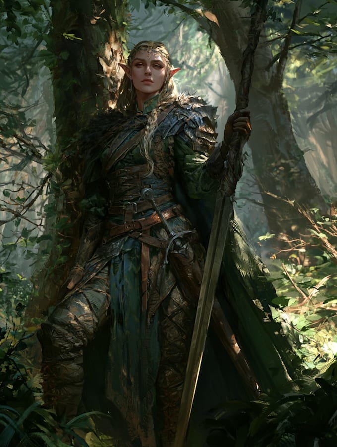 fantasy dnd character illustration