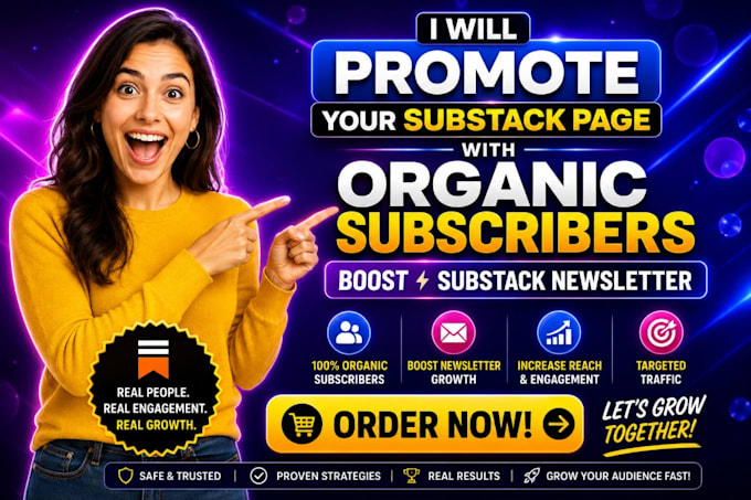 promote your substack page with organic subscribers, boost substack newsletter