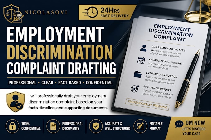 professionally draft your employment discrimination complaint