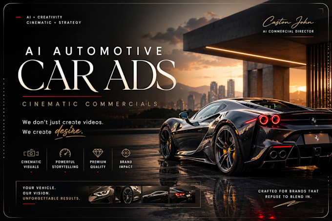 create supreme ai automotive prestige car ads