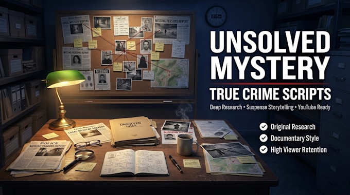 write a gripping true crime documentary script for youtube