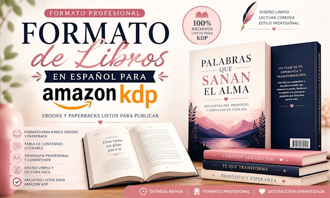 format spanish ebooks and paperbacks for amazon KDP publishing