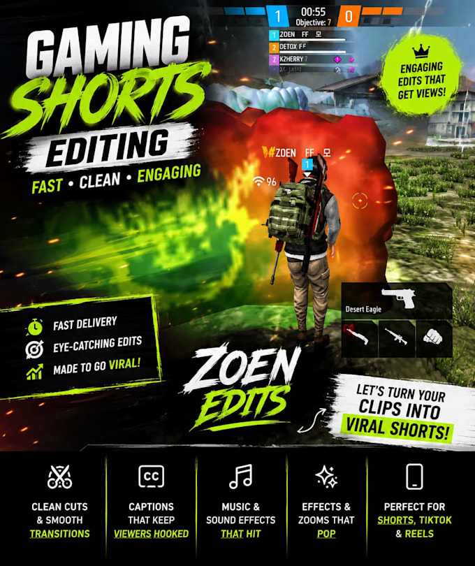 edit your gaming clips into engaging shorts