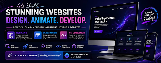 create a modern animated website
