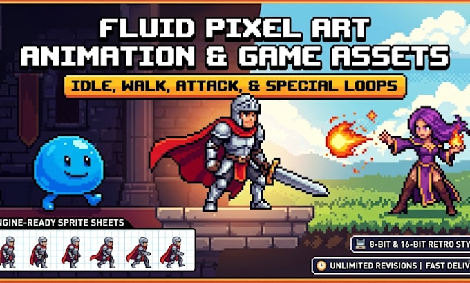 do pixel art animation, pixel art animation, pixel art character, game art
